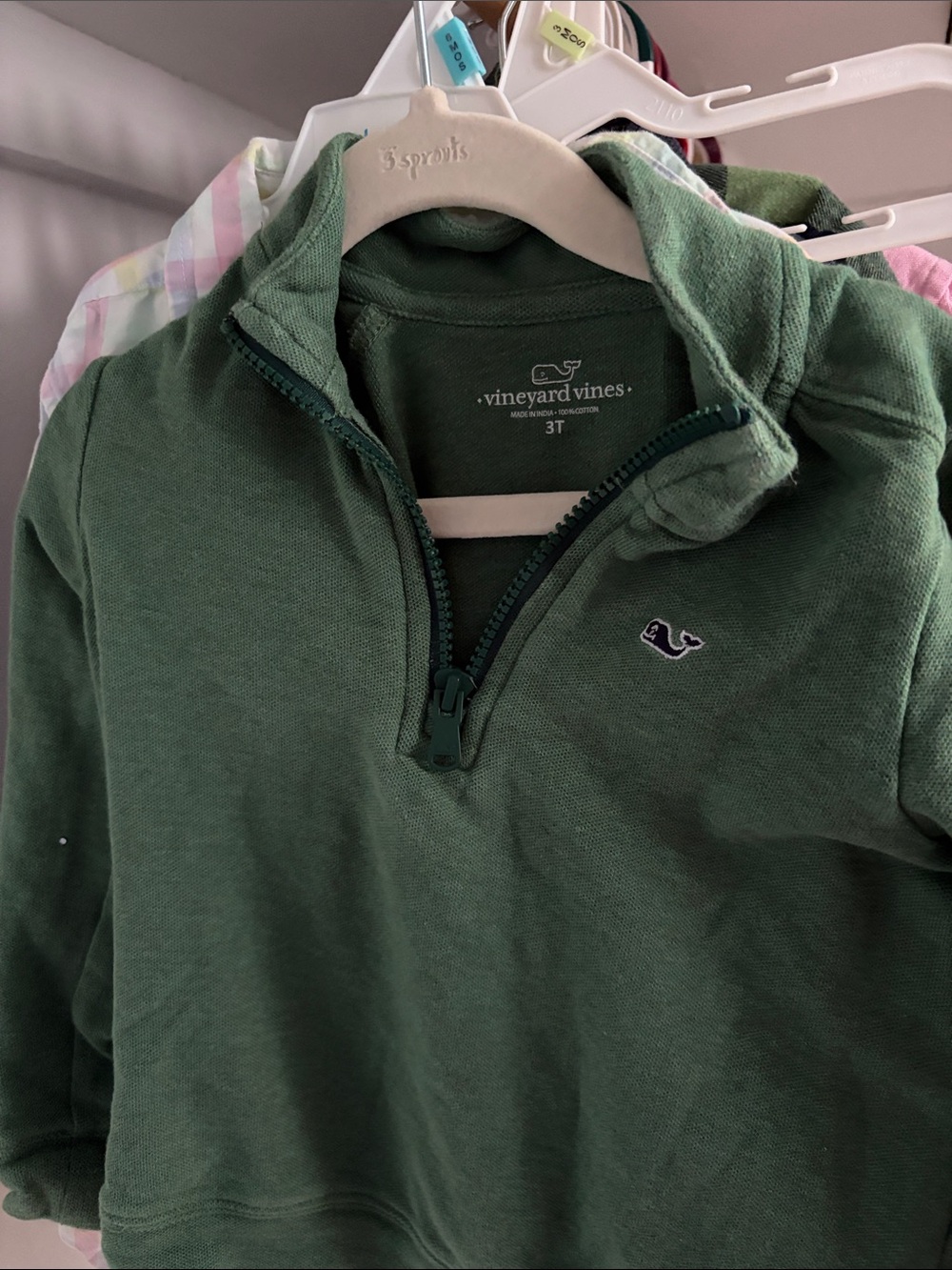 Vineyard Vines Boys' Green Half-Zip Pullover